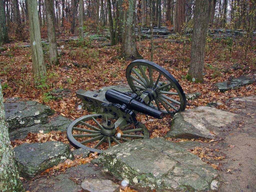 Civil War-era Wiard cannon at Stones River National Battlefield in Murfreesboro